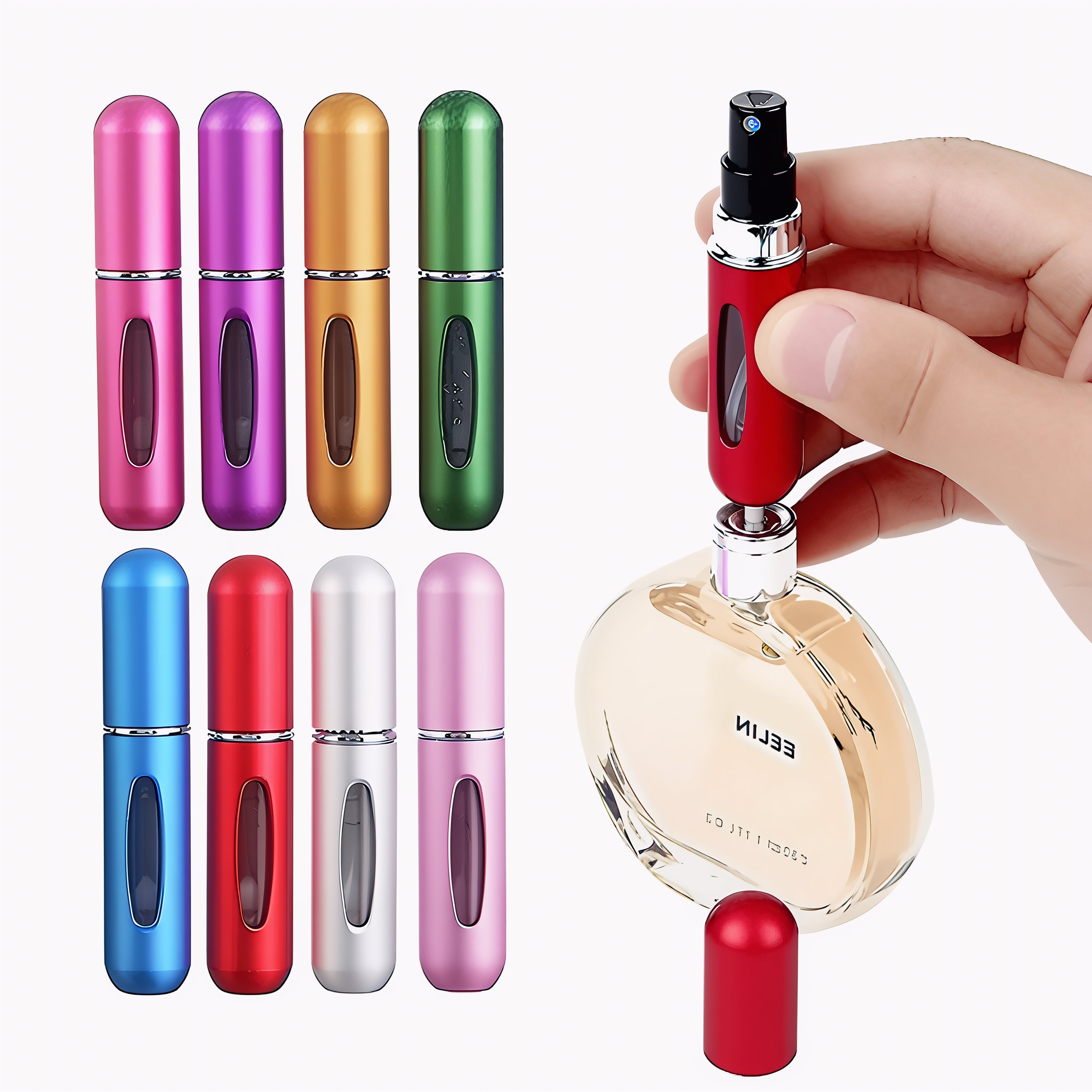 Refillable Mini Perfume Spray Bottle Spray Atomizer 5 ml | Portable, Leak-Proof, and Stylish (random color)