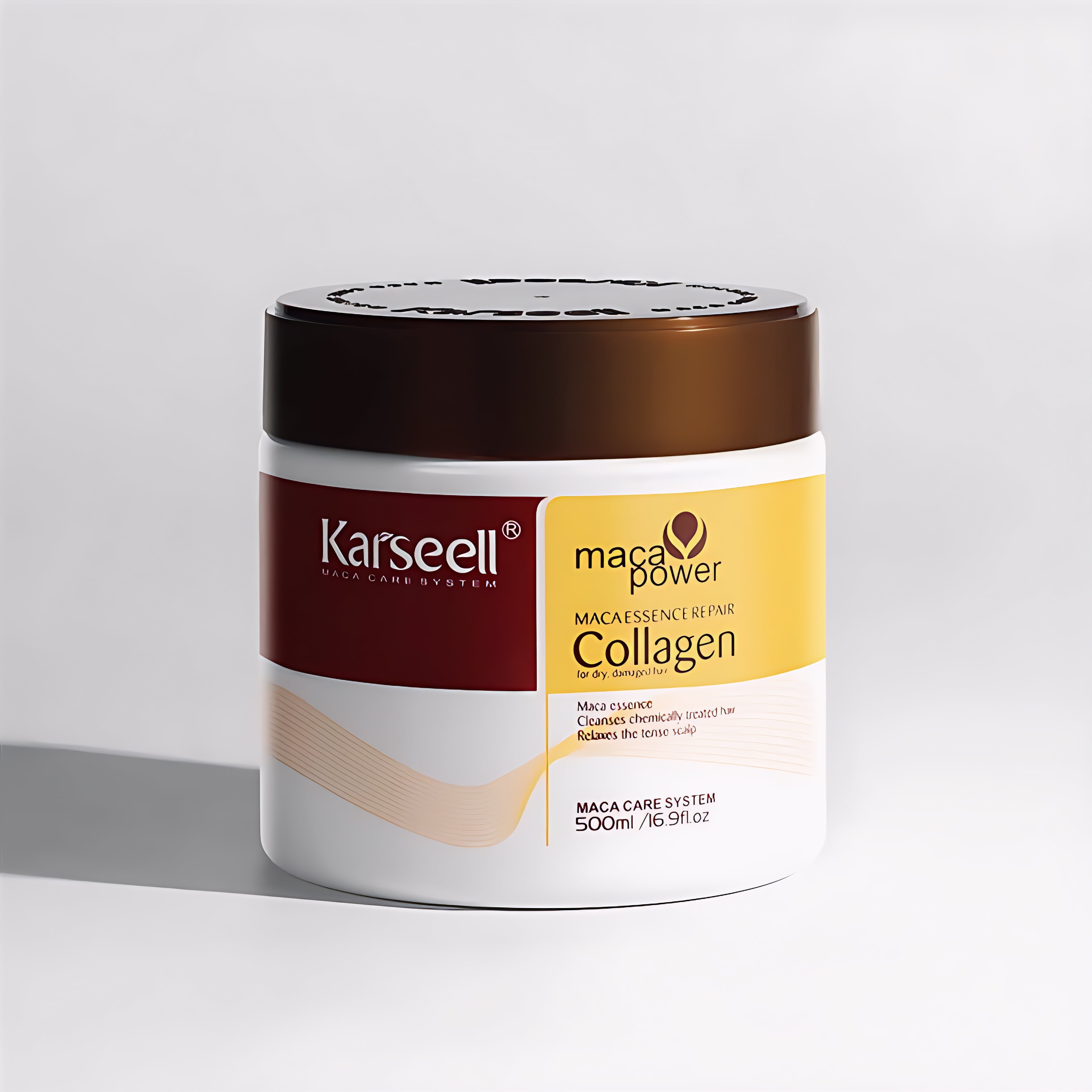 Karseell Hair Mask Collagen Treatment Cream – Argan Oil & Maca Essence, 16.9 OZ 500ml